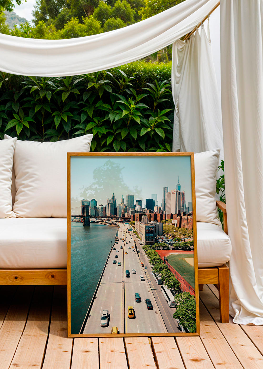 Køkkenkunst: skyline og bro set oppefra – Product3