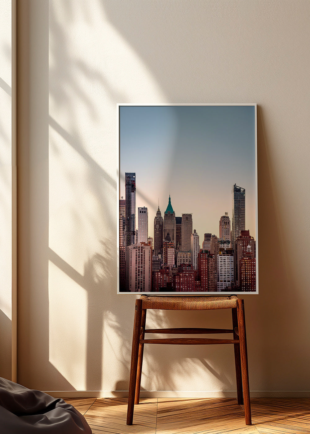 Byplakat med skyline ved skumring – Product3
