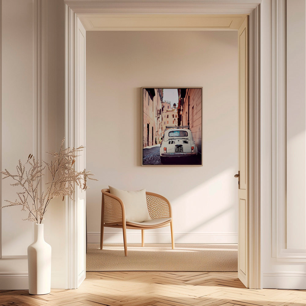 Køkkenkunst: klassisk bil i en romersk gade – Canvas1
