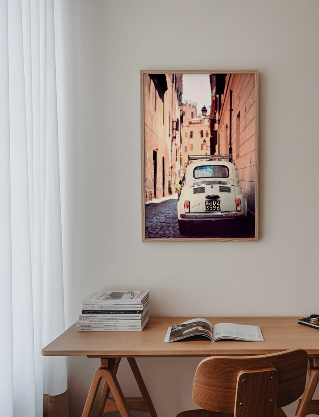 Køkkenkunst: klassisk bil i en romersk gade – Product2