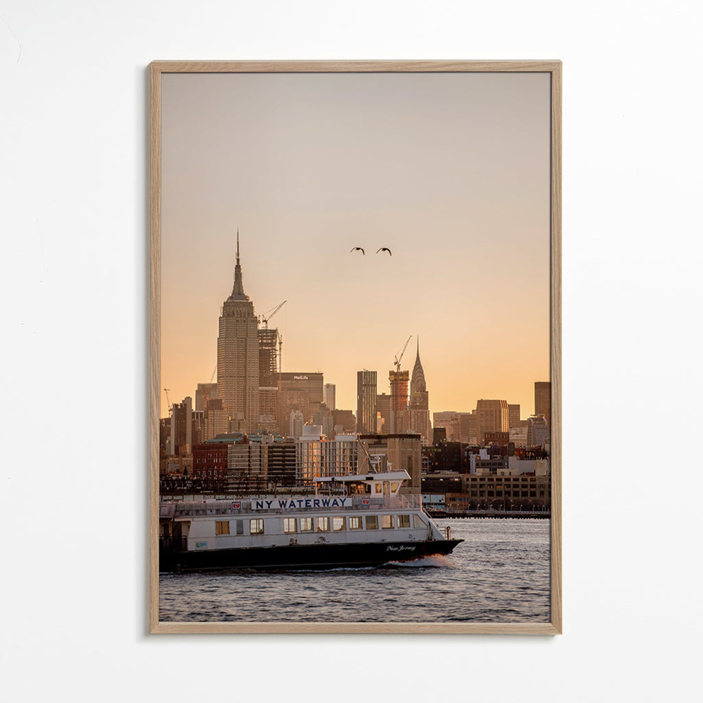 Køkkenkunst Manhattan skyline – Oak Frame