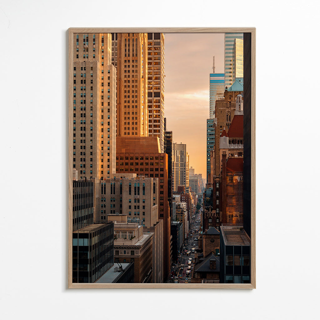 Bybillede ved morgengry – Oak Frame