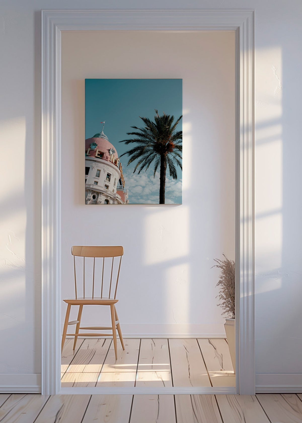 Køkkenkunst Riviera kuppel med palme – Canvas