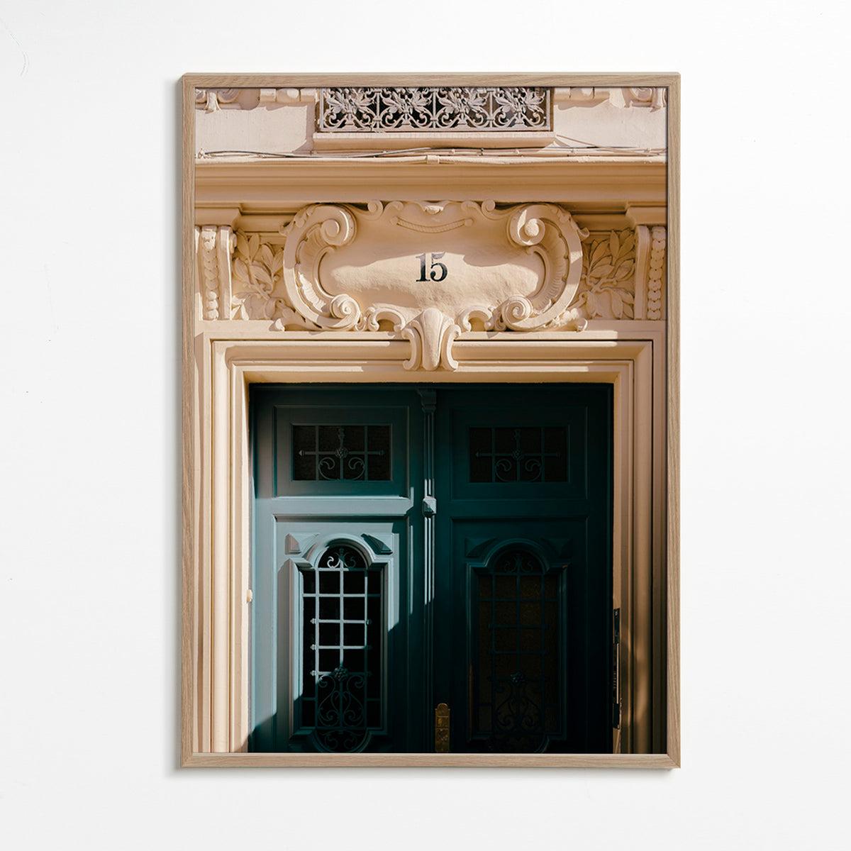 Køkkenkunst: grøn dør og nummer 15 – Oak Frame