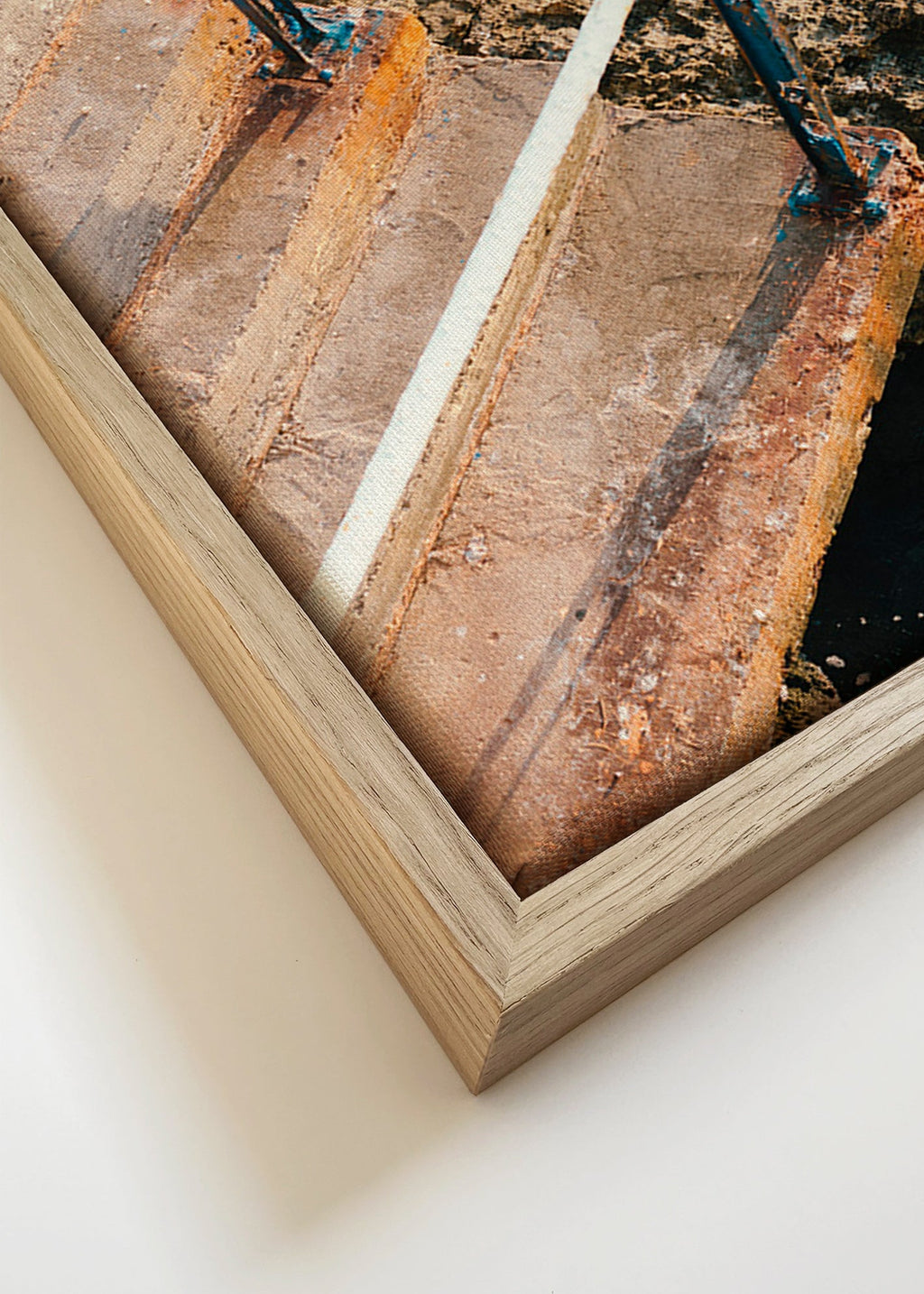 Landskabskunst: trappe til havet – Canvas detail