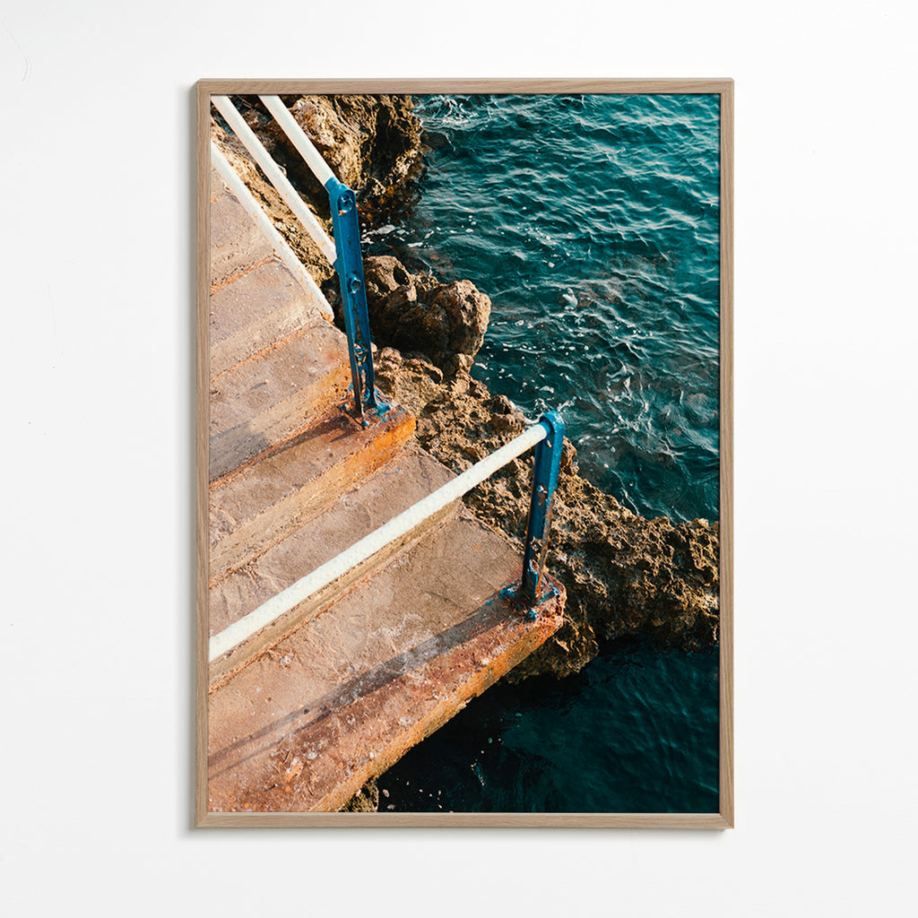 Landskabskunst: trappe til havet – Oak Frame