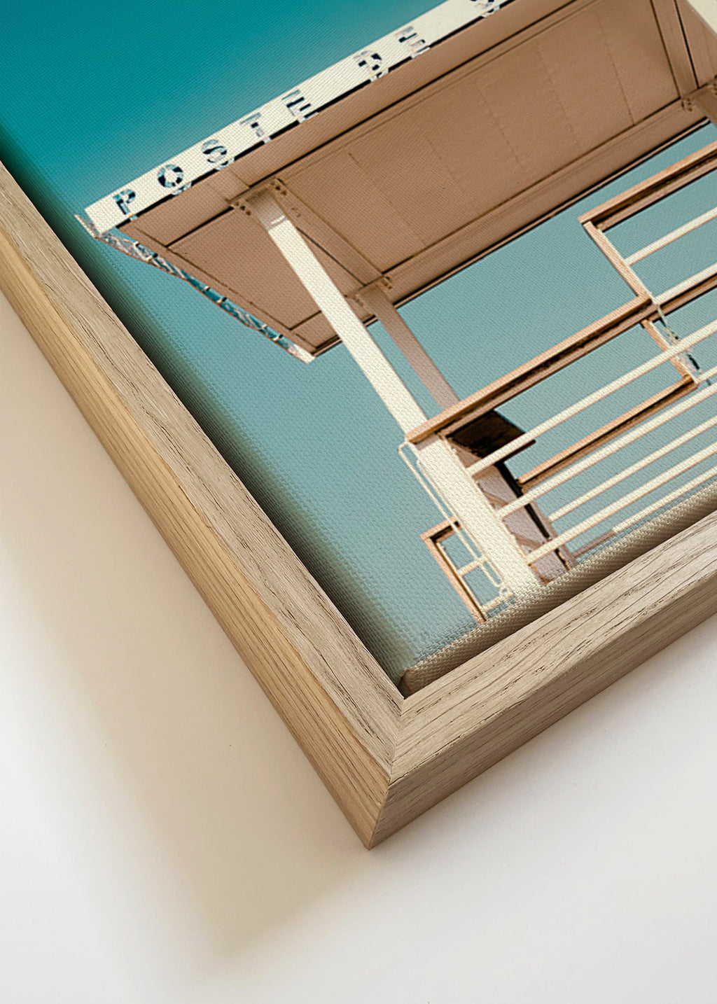 Fotografi af redningspost mod blå himmel – Canvas detail