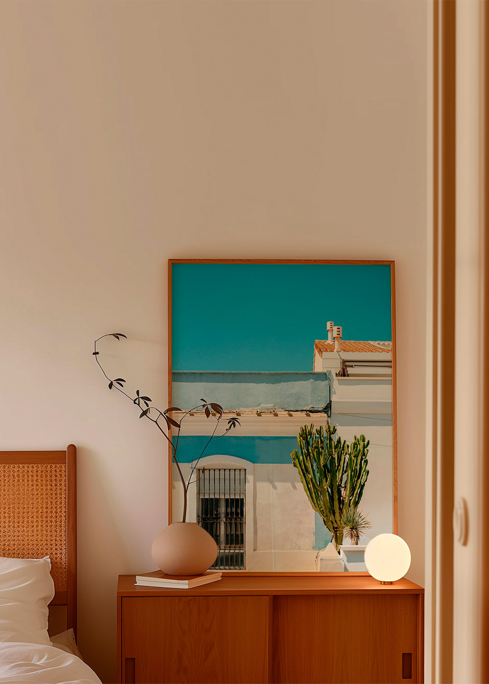 Botanisk plakat: middelhavsfacade med kaktus – Product2