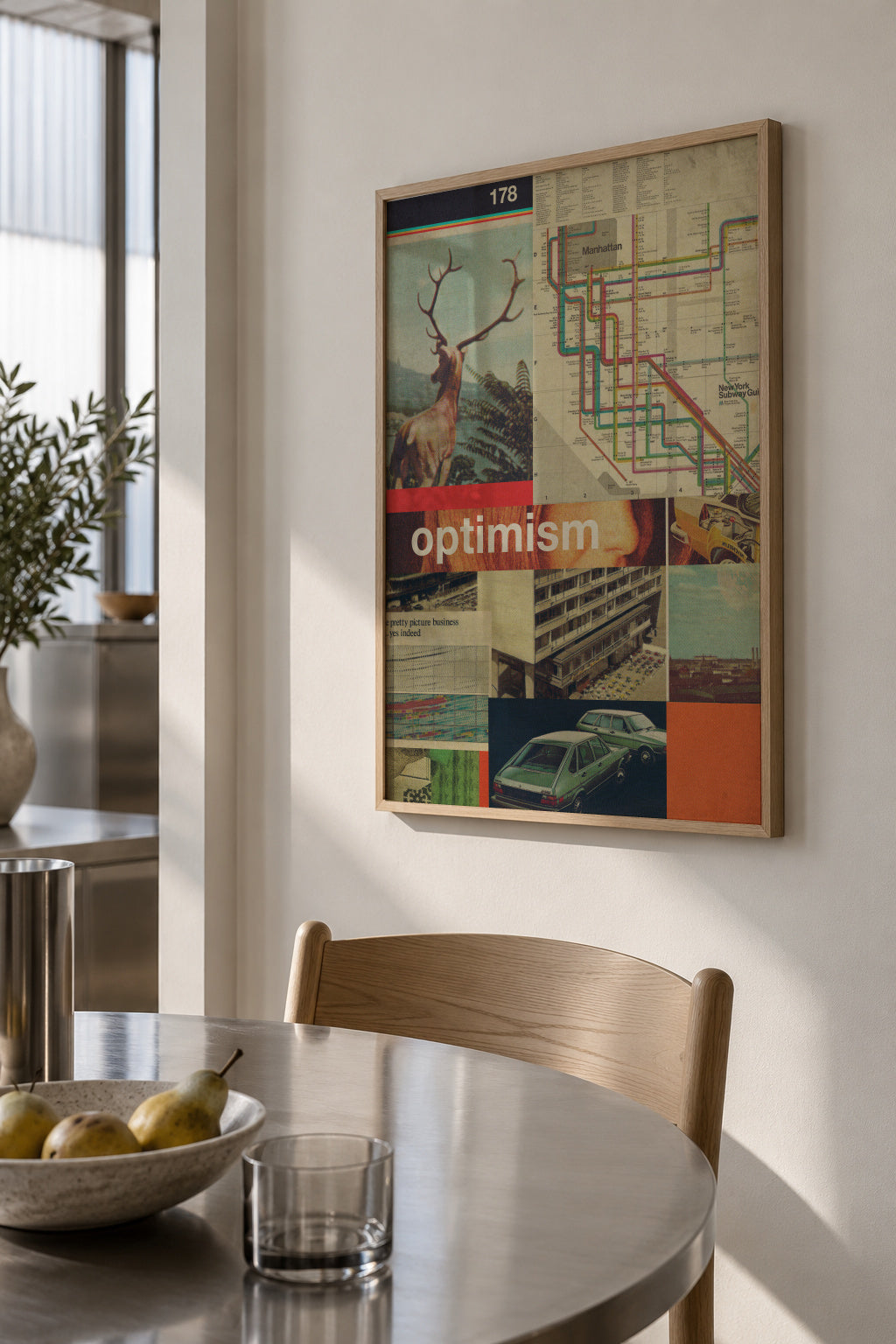 Optimism - Framed poster in an interior