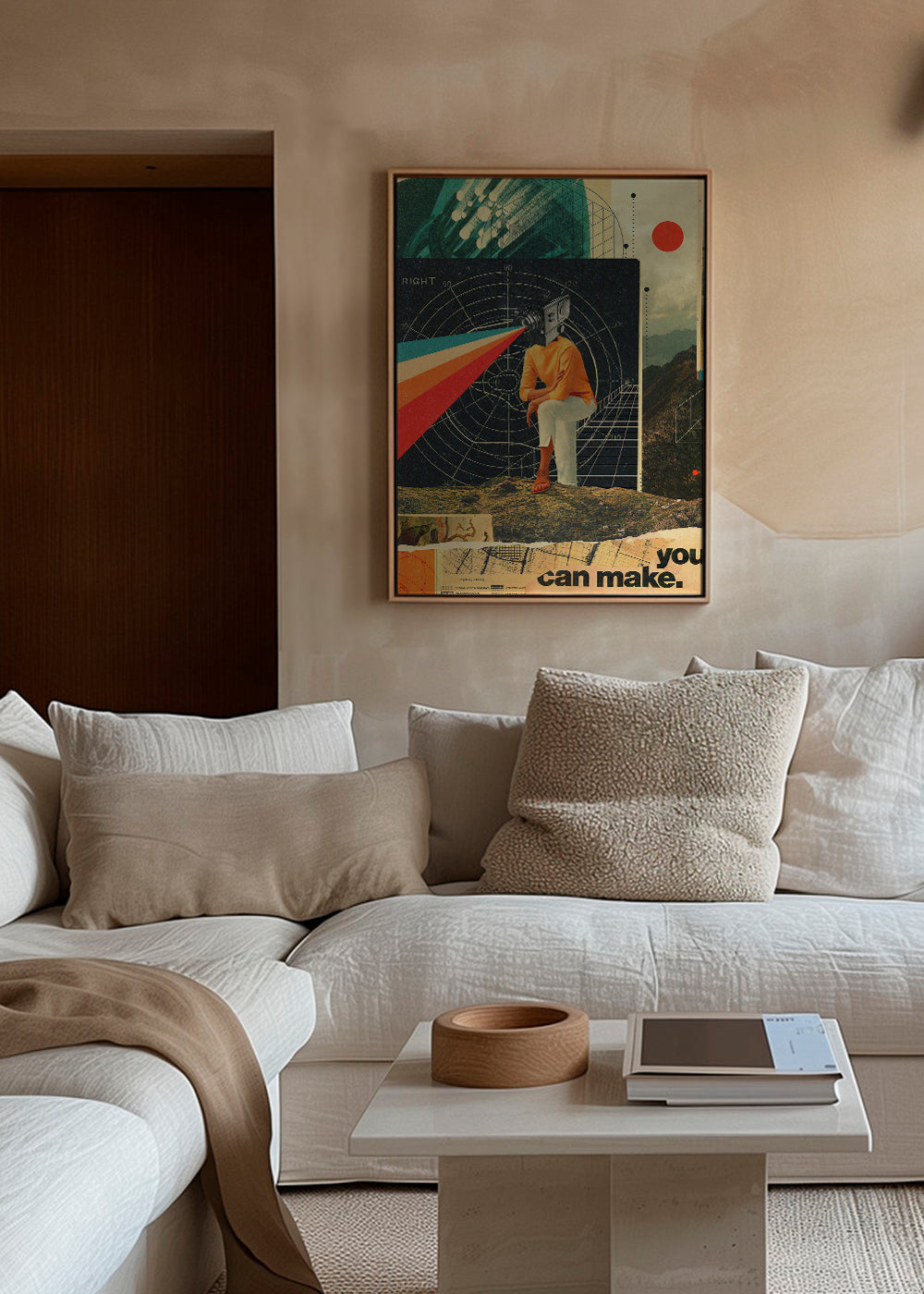 Vintage plakat med kamera-collage