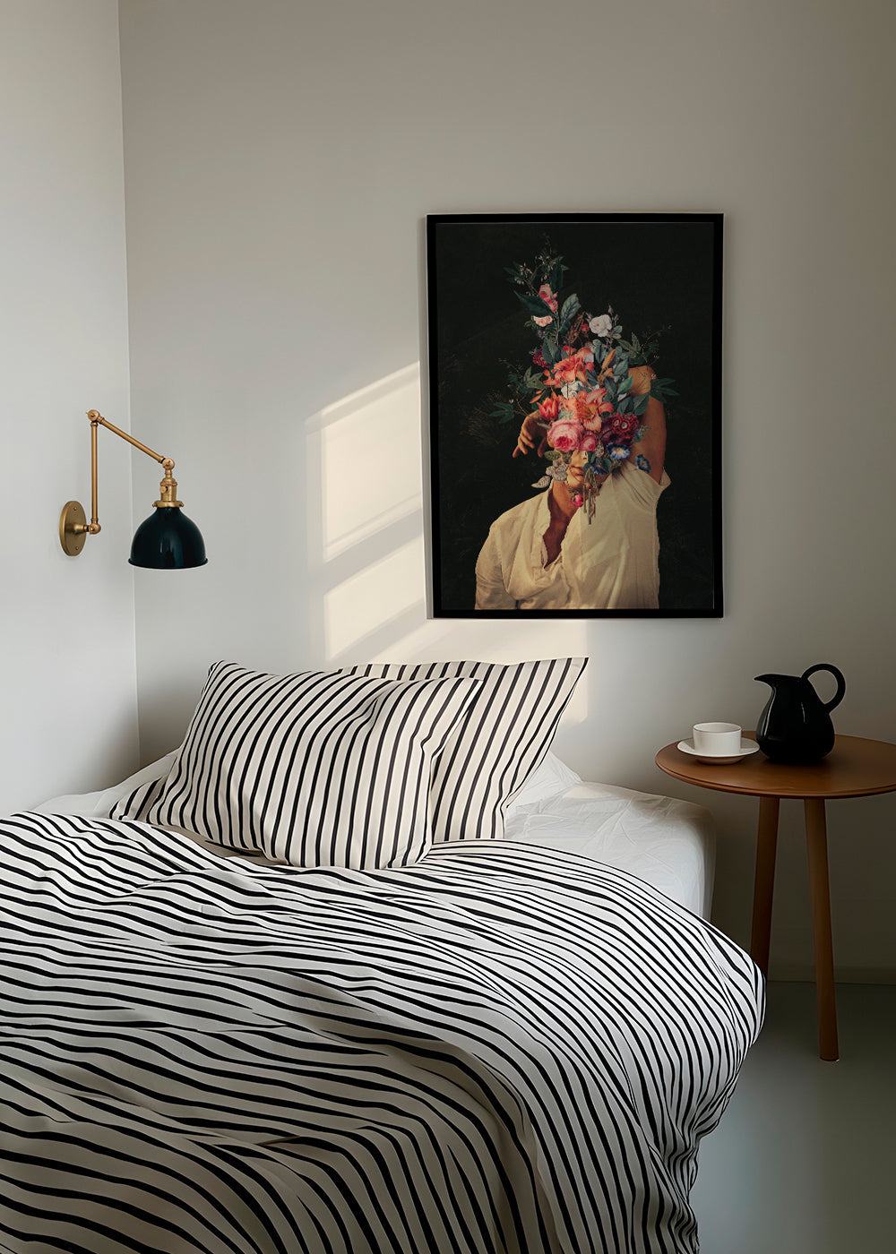 Botanisk plakat: surrealistisk blomsterportræt
