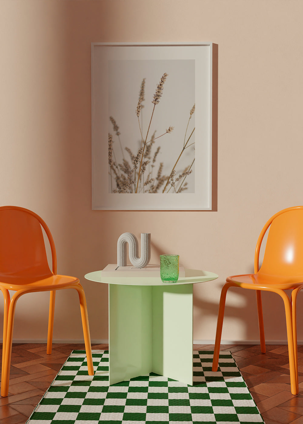 Botanisk plakat: tørrede aks vertikal
