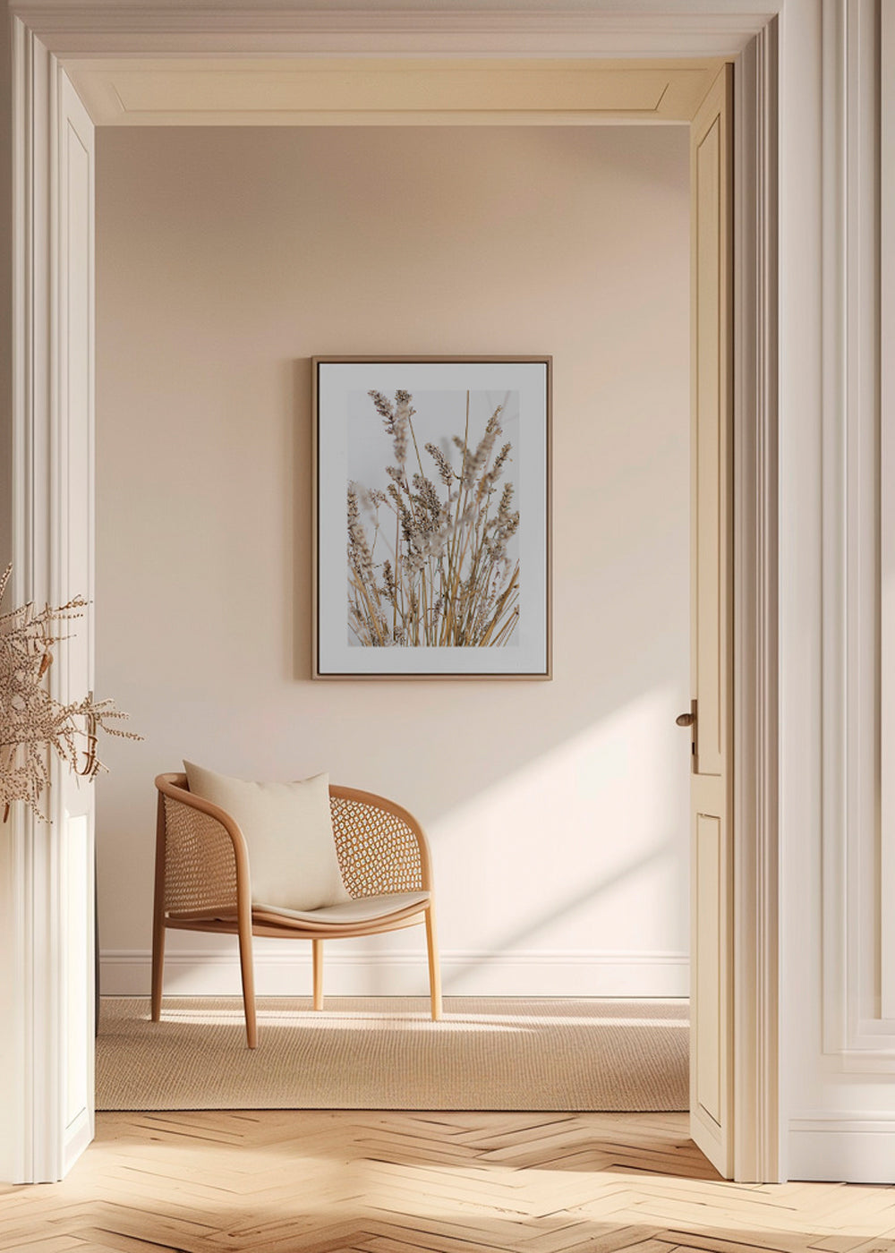 Botanisk plakat med tørre aks