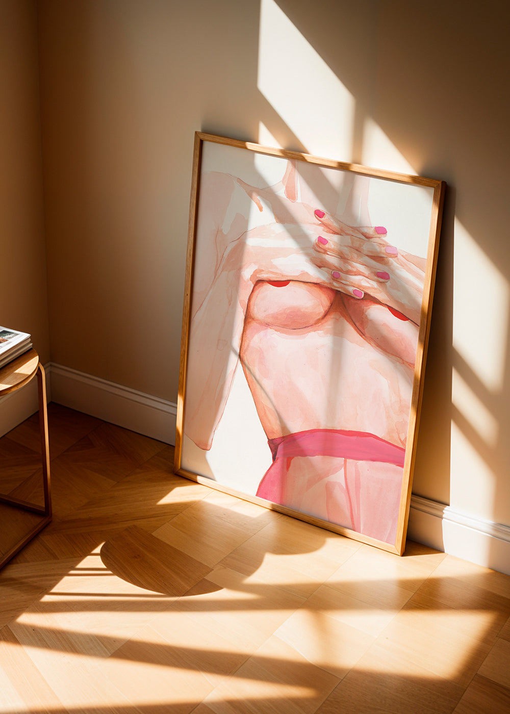 Illustration: kvindelig torso akvarel