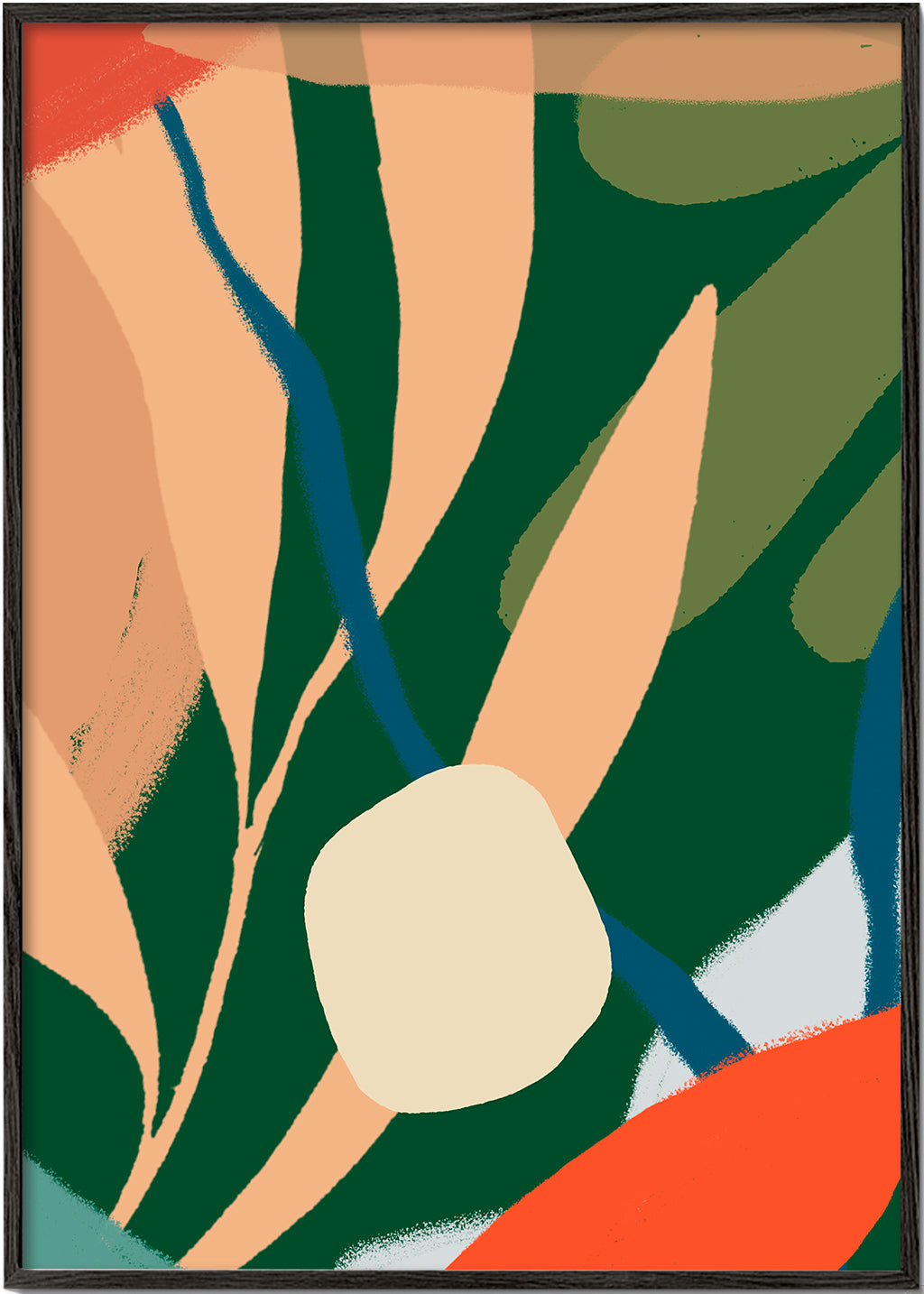 Botanisk plakat med organiske blade