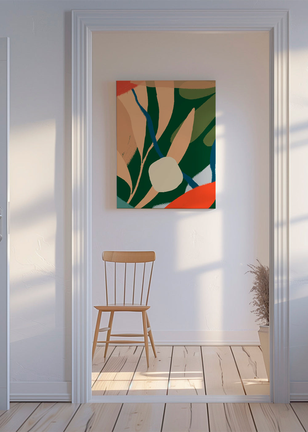 Botanisk plakat med organiske blade