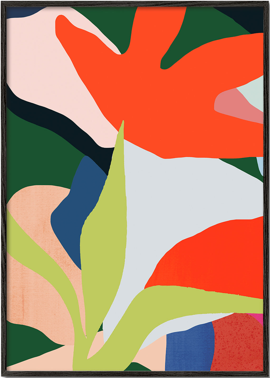 Botanisk plakat med koralblade