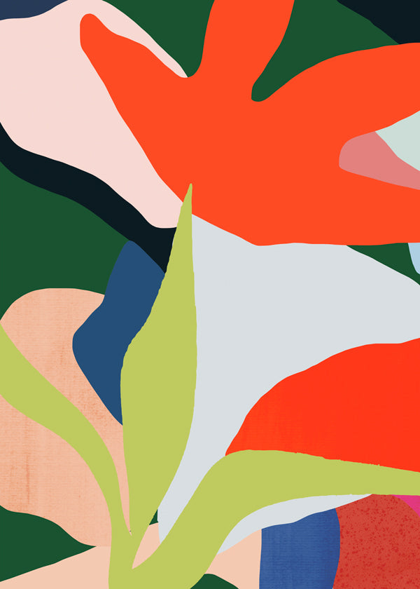 Botanisk plakat med koralblade
