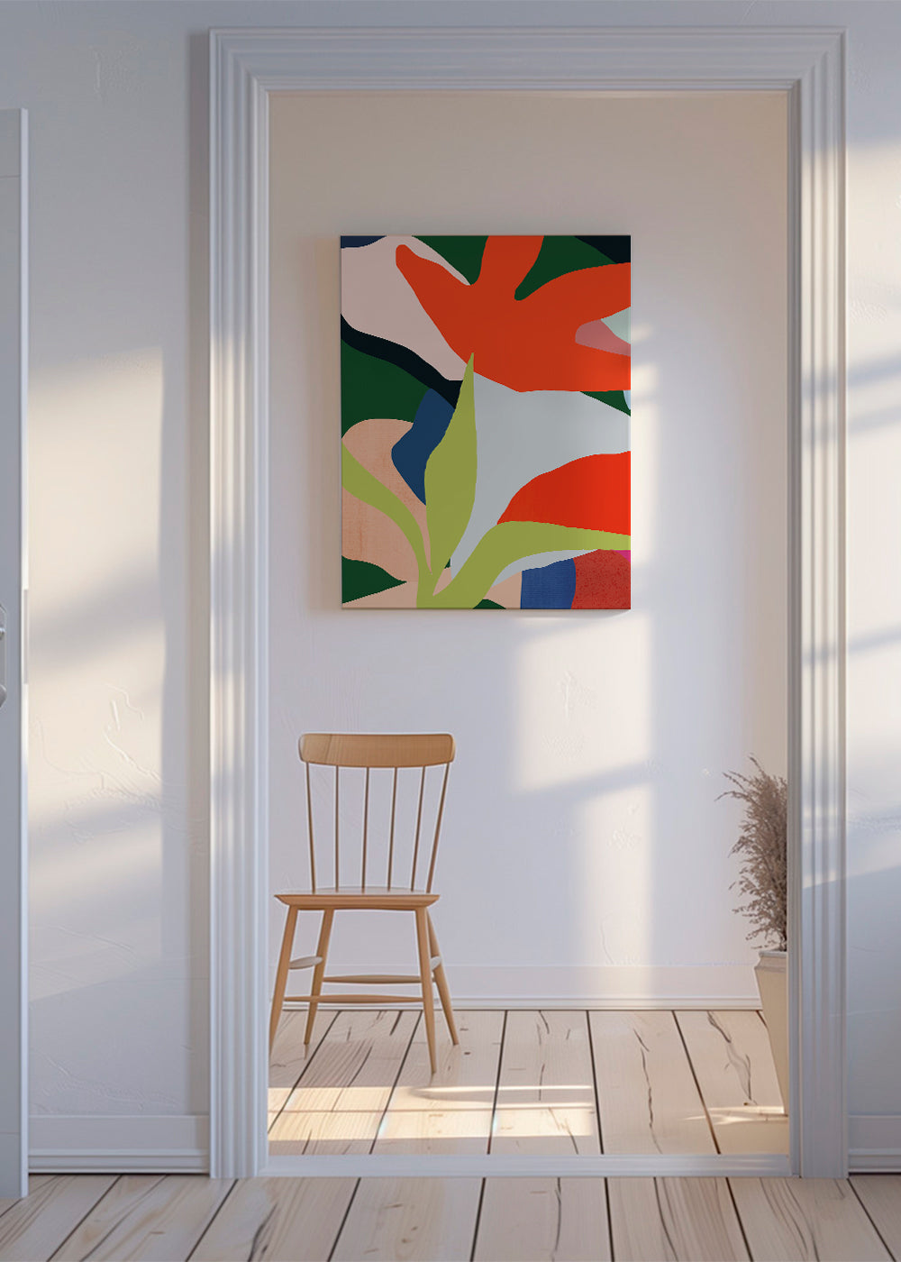 Botanisk plakat med koralblade
