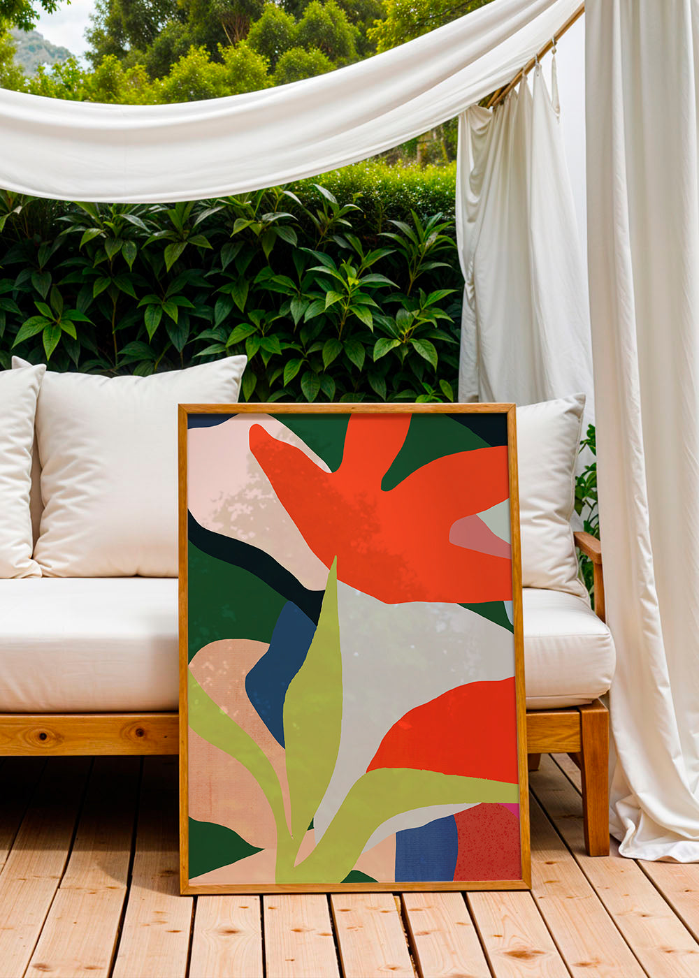 Botanisk plakat med koralblade
