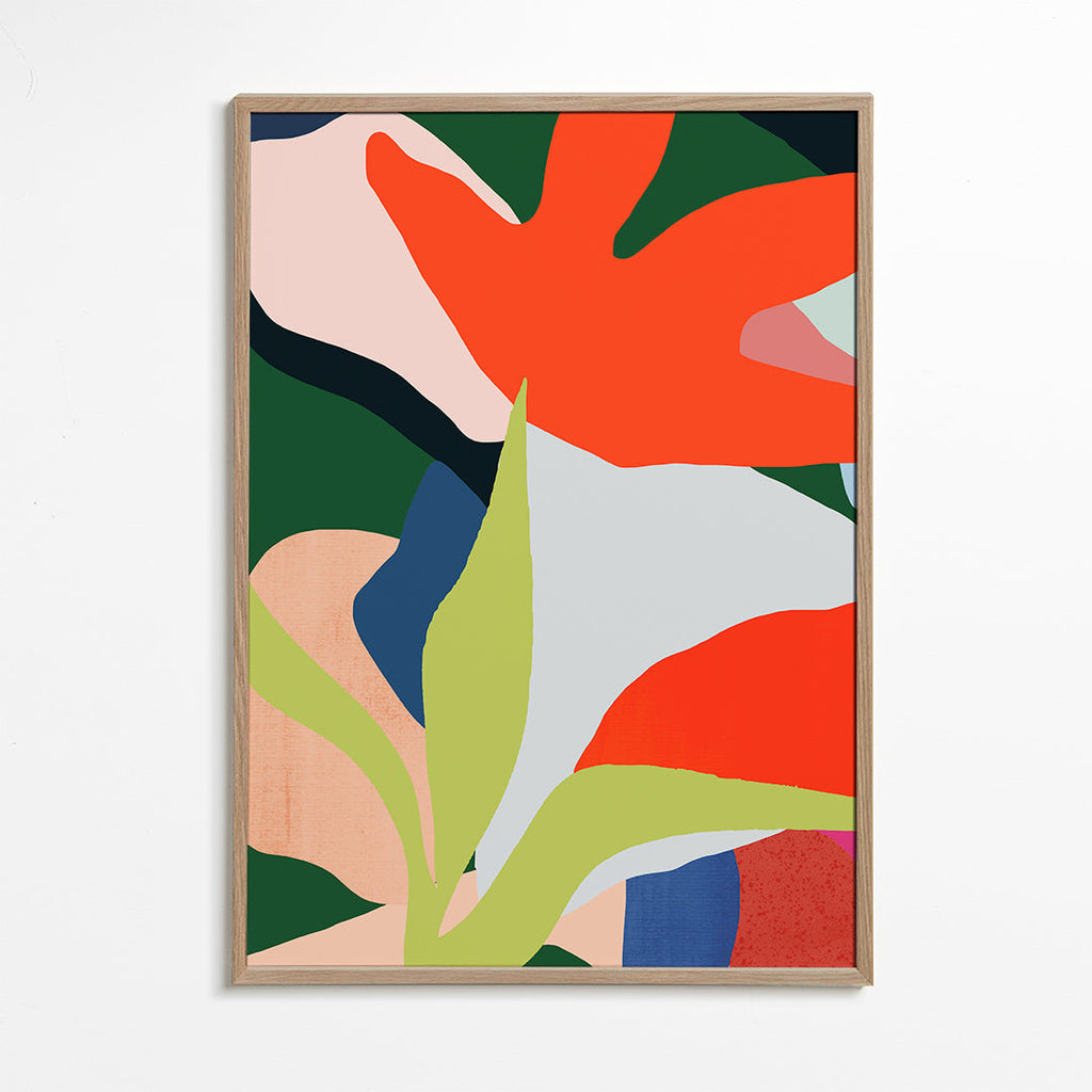 Botanisk plakat med koralblade