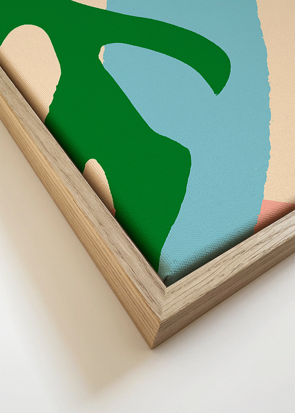 Hejre-illustration med grønt blad