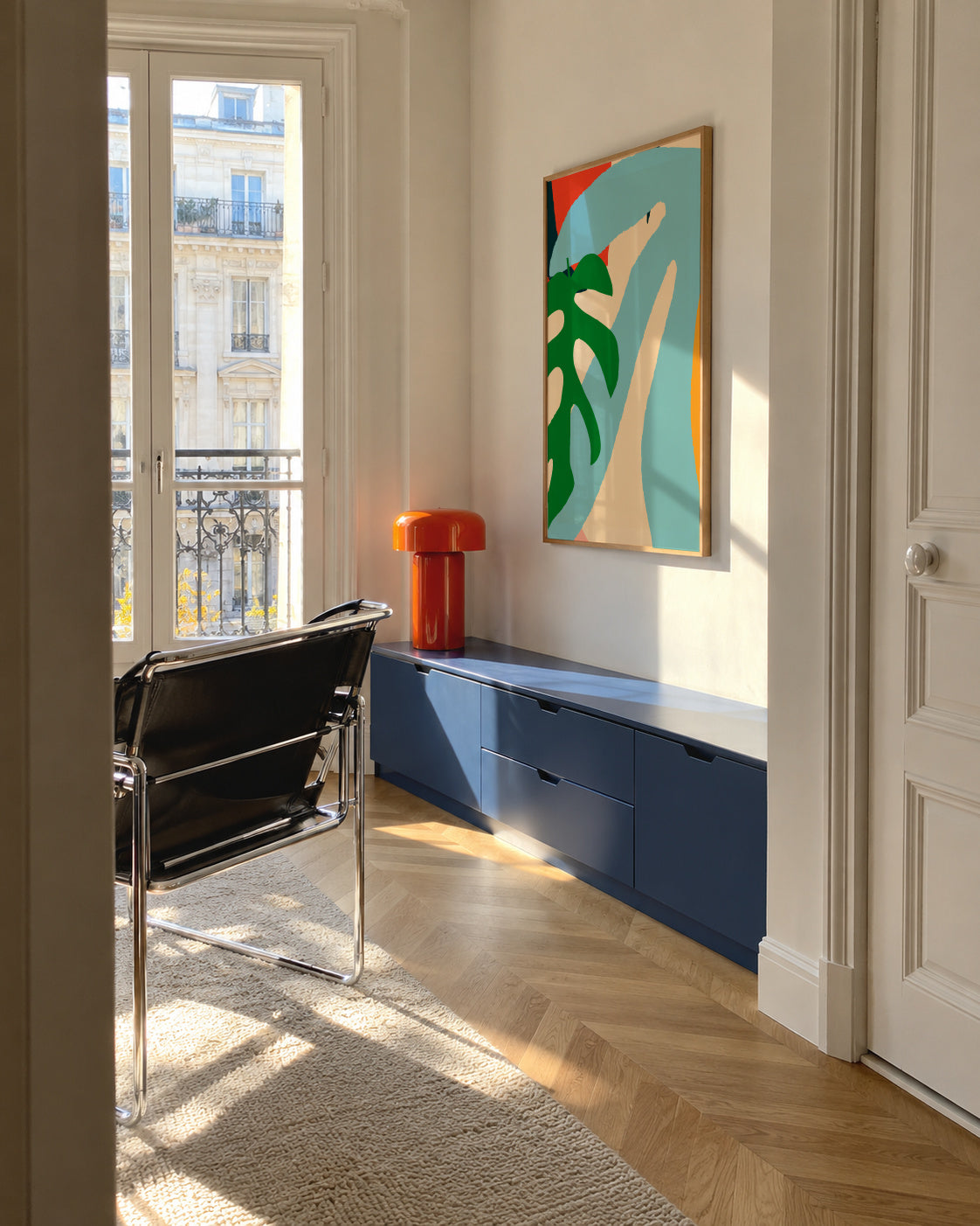 Garça torta - Framed poster in an interior