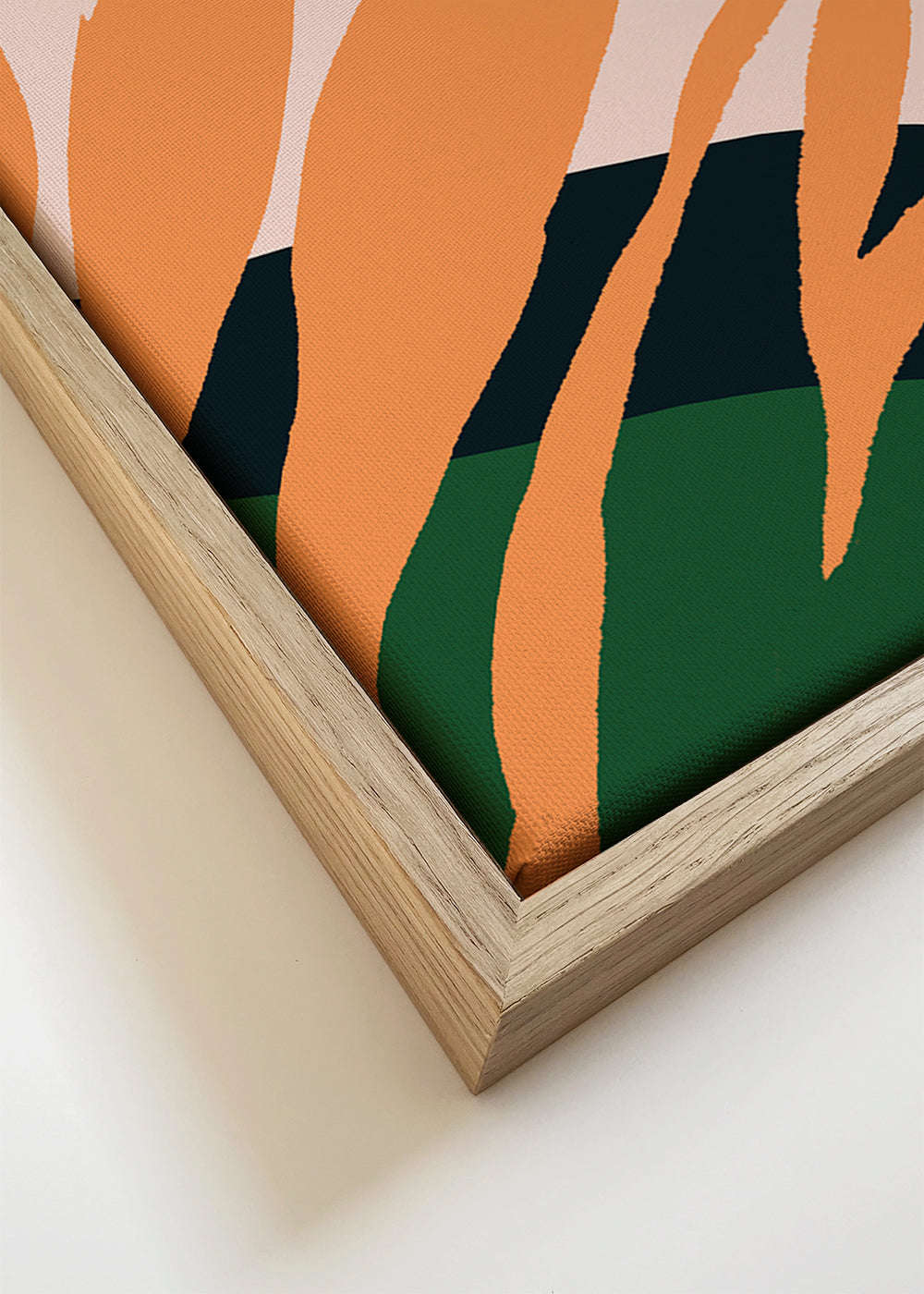 Botanisk plakat med organiske former og vivid farver