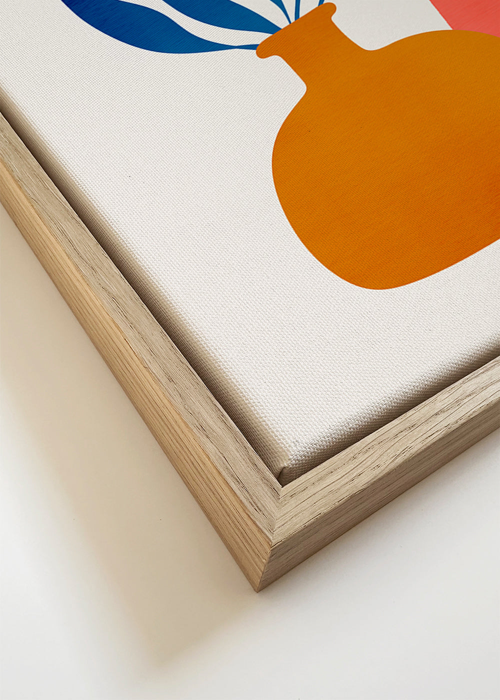 Botanisk plakat med farverige minimalistiske vaser