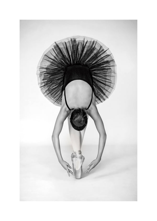 Balletfotografi af danser på tåspidser