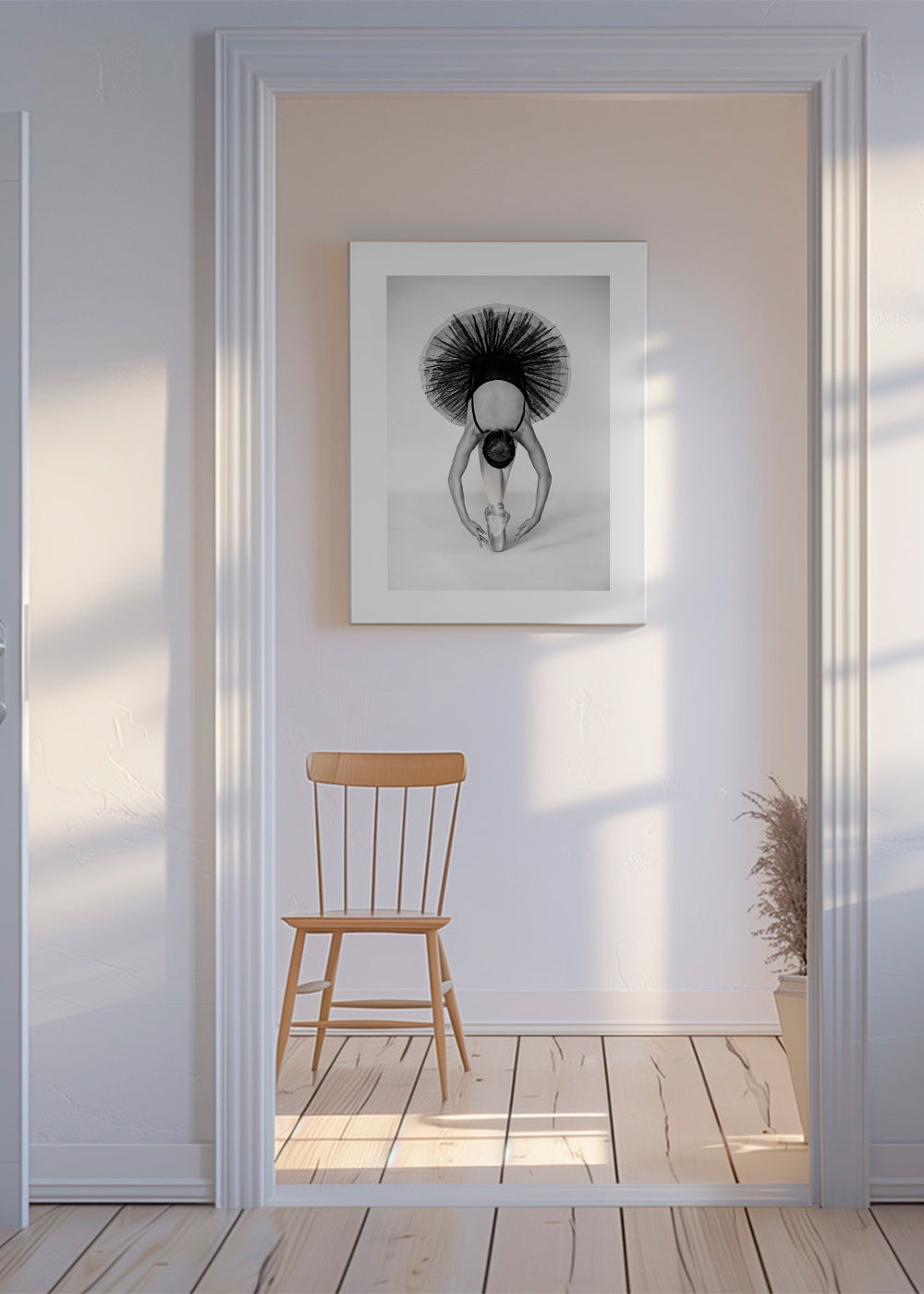 Balletfotografi af danser på tåspidser
