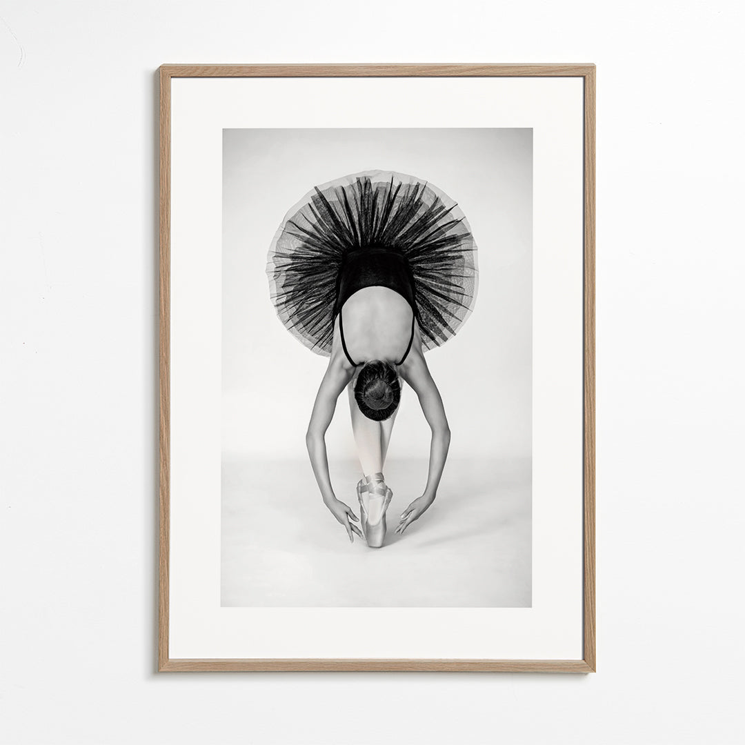 Balletfotografi af danser på tåspidser