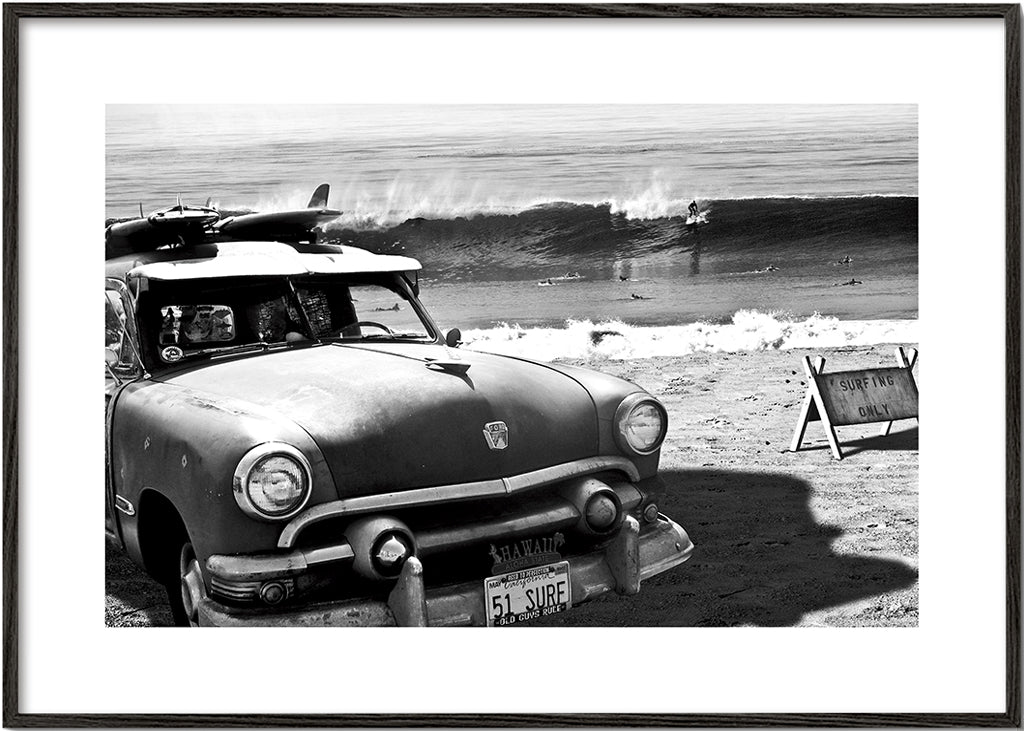 Fotografi af vintage bil på stranden