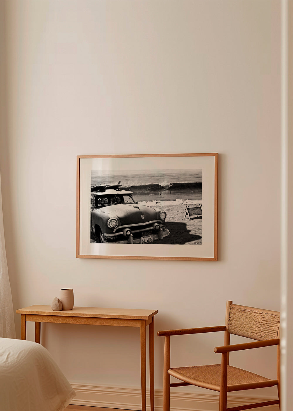 Fotografi af vintage bil på stranden