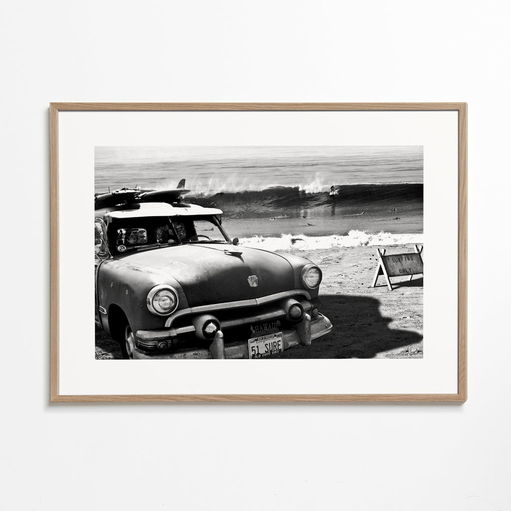 Fotografi af vintage bil på stranden