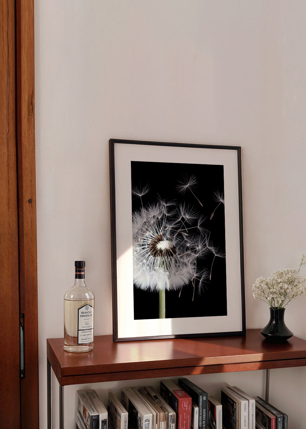 Botanisk plakat: mælkebøtte makro