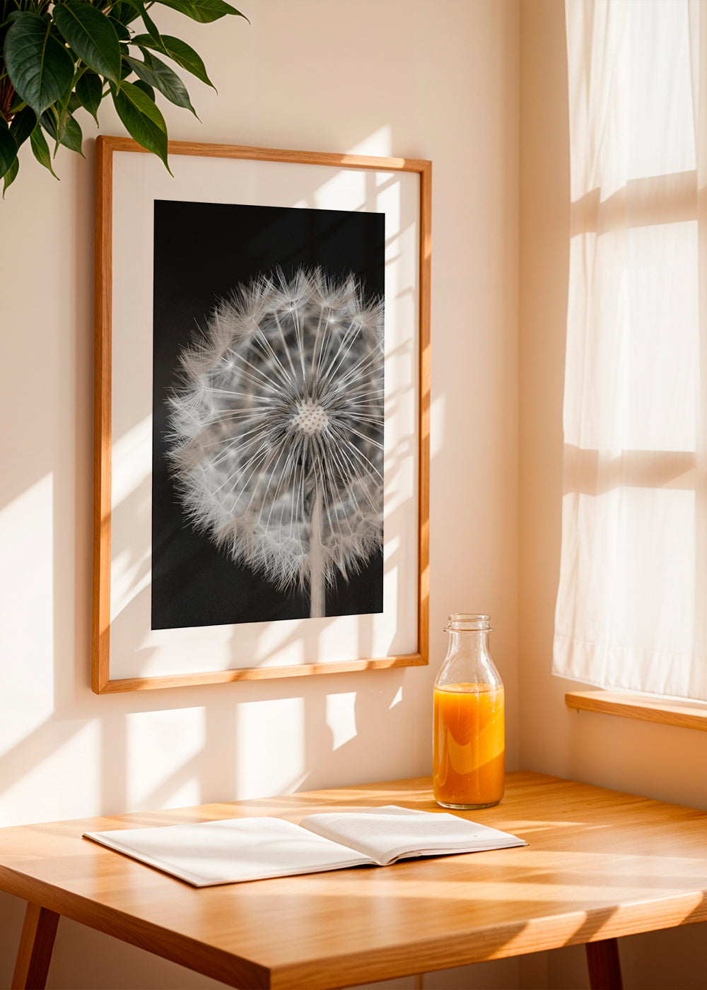 Botanisk plakat løvehale nærbillede