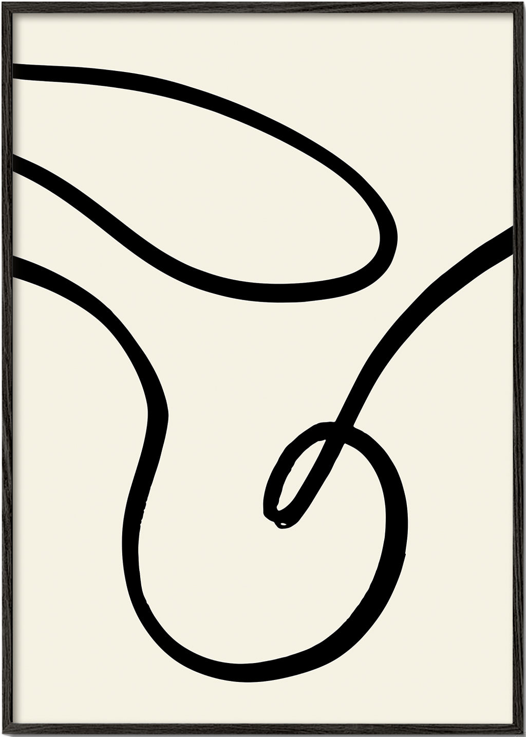 Minimalist-plakat sorte linjer organiske