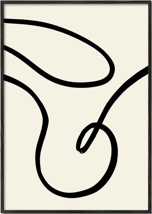 Minimalist-plakat sorte linjer organiske