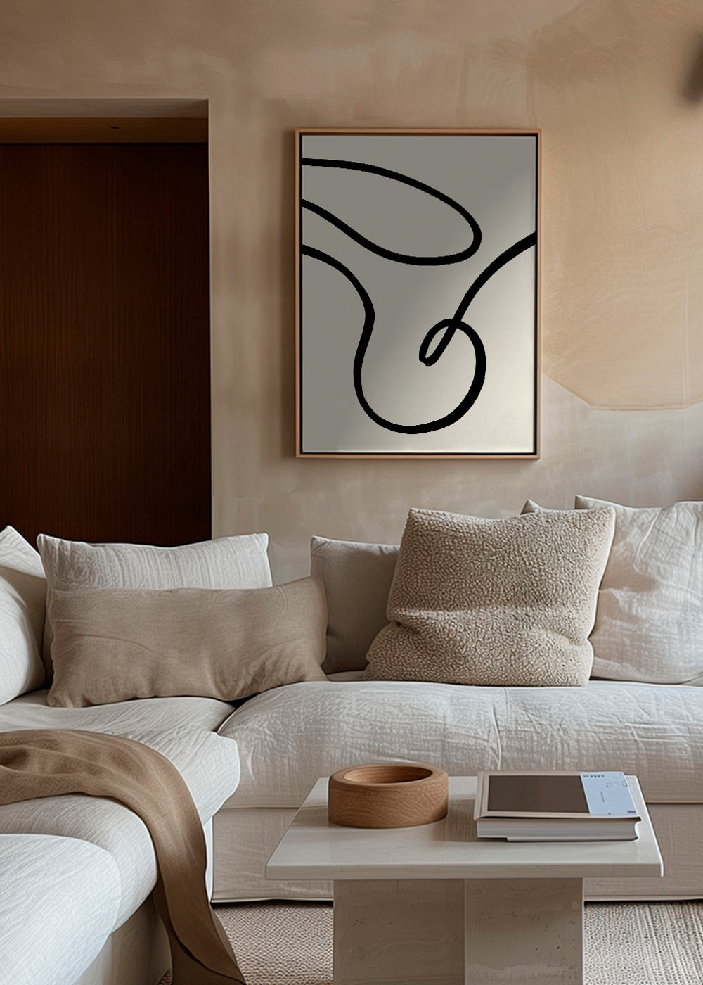 Minimalist-plakat sorte linjer organiske