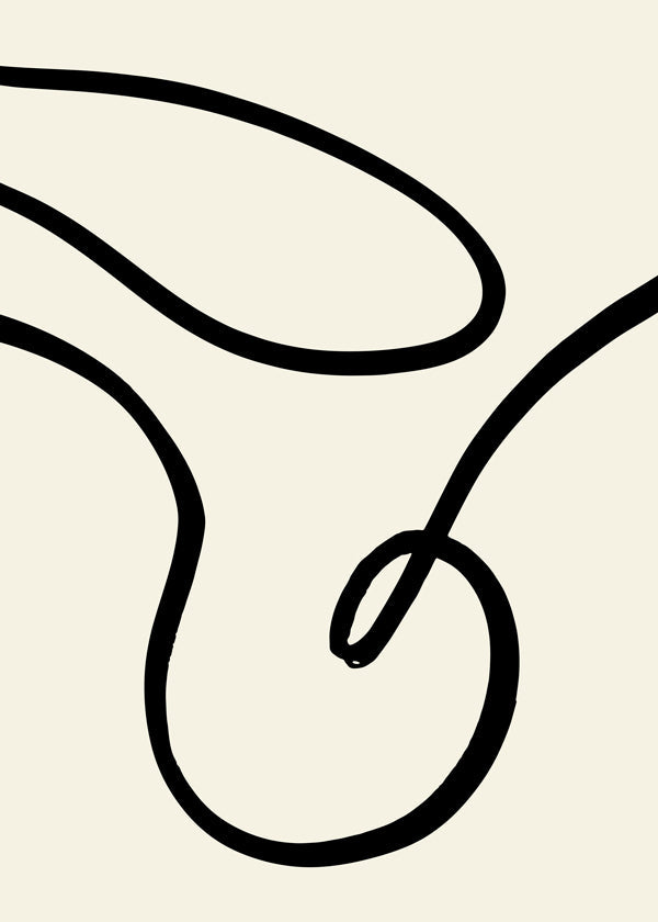 Minimalist-plakat sorte linjer organiske