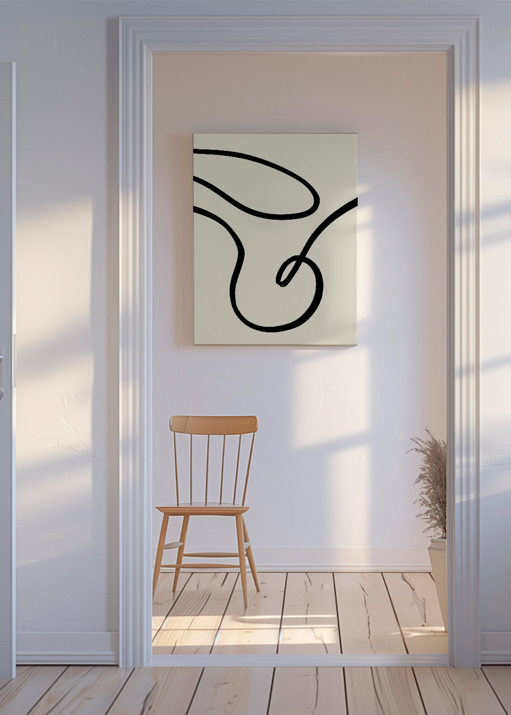 Minimalist-plakat sorte linjer organiske