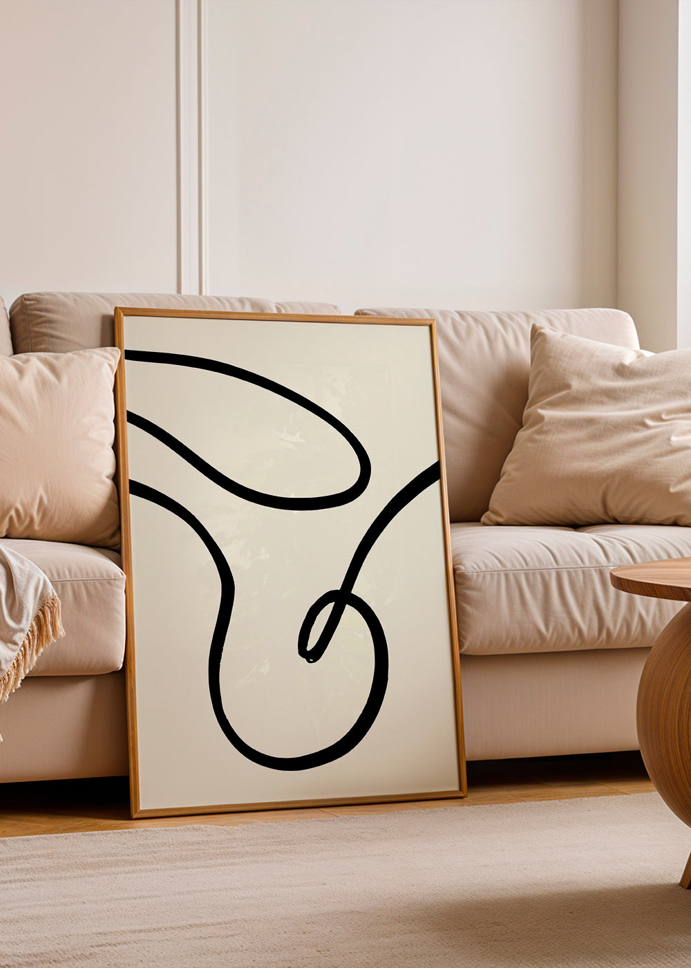 Minimalist-plakat sorte linjer organiske