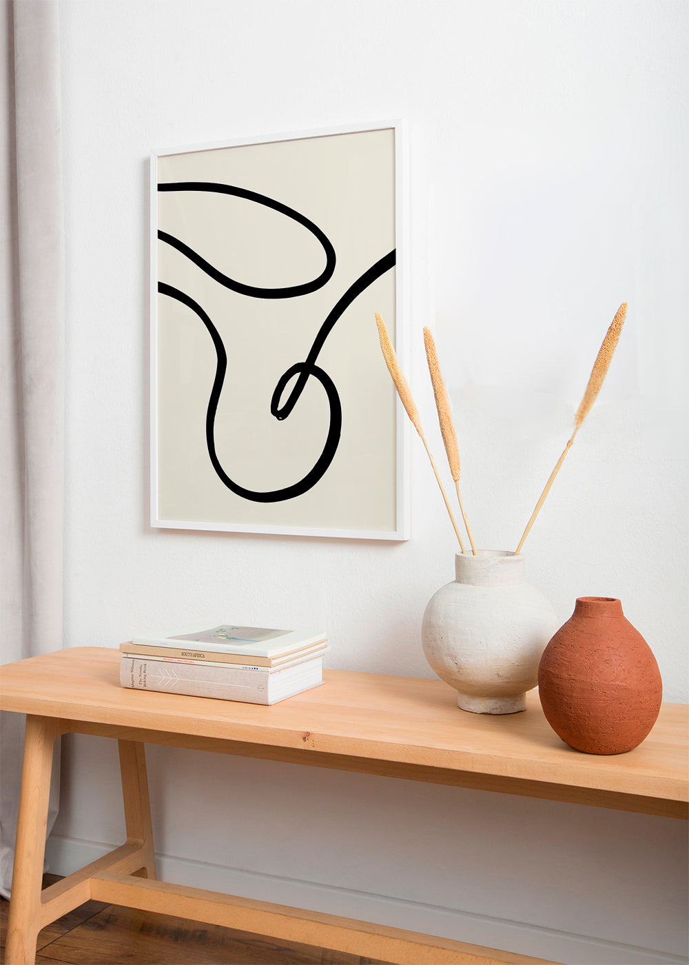 Minimalist-plakat sorte linjer organiske
