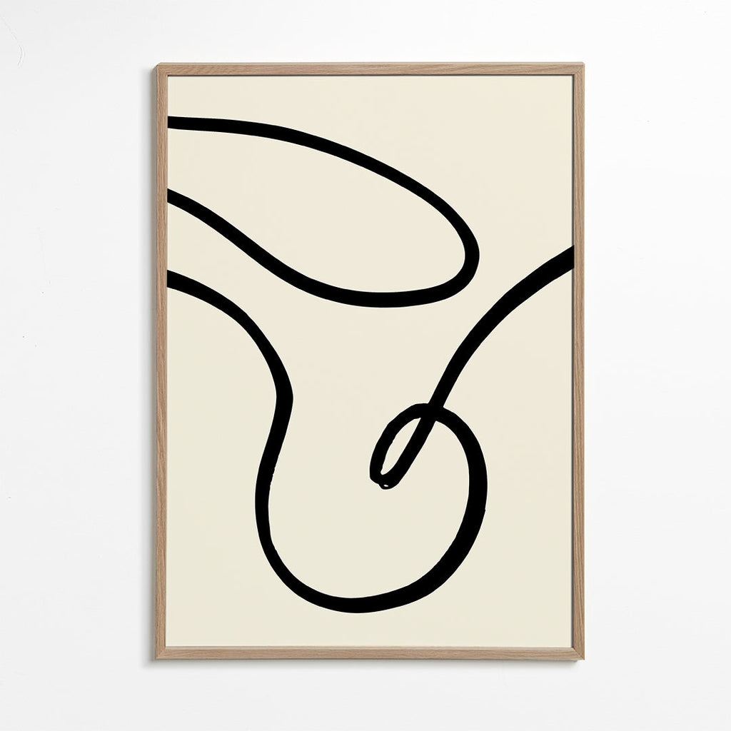 Minimalist-plakat sorte linjer organiske