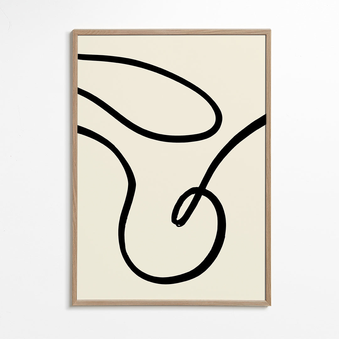 Minimalist-plakat sorte linjer organiske