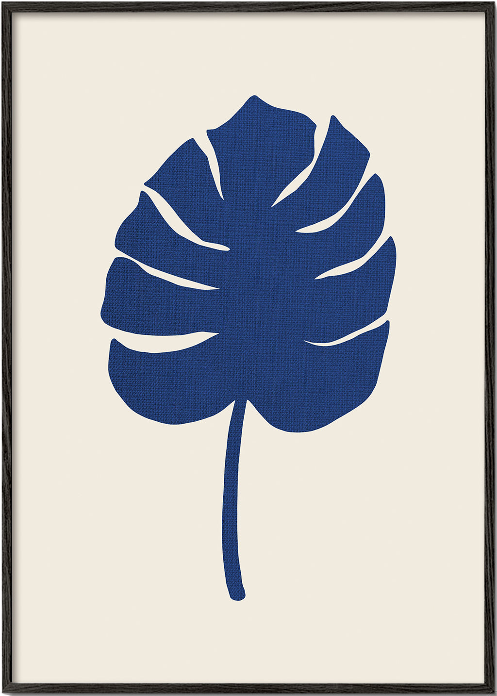 Botanisk plakat Monstera blå
