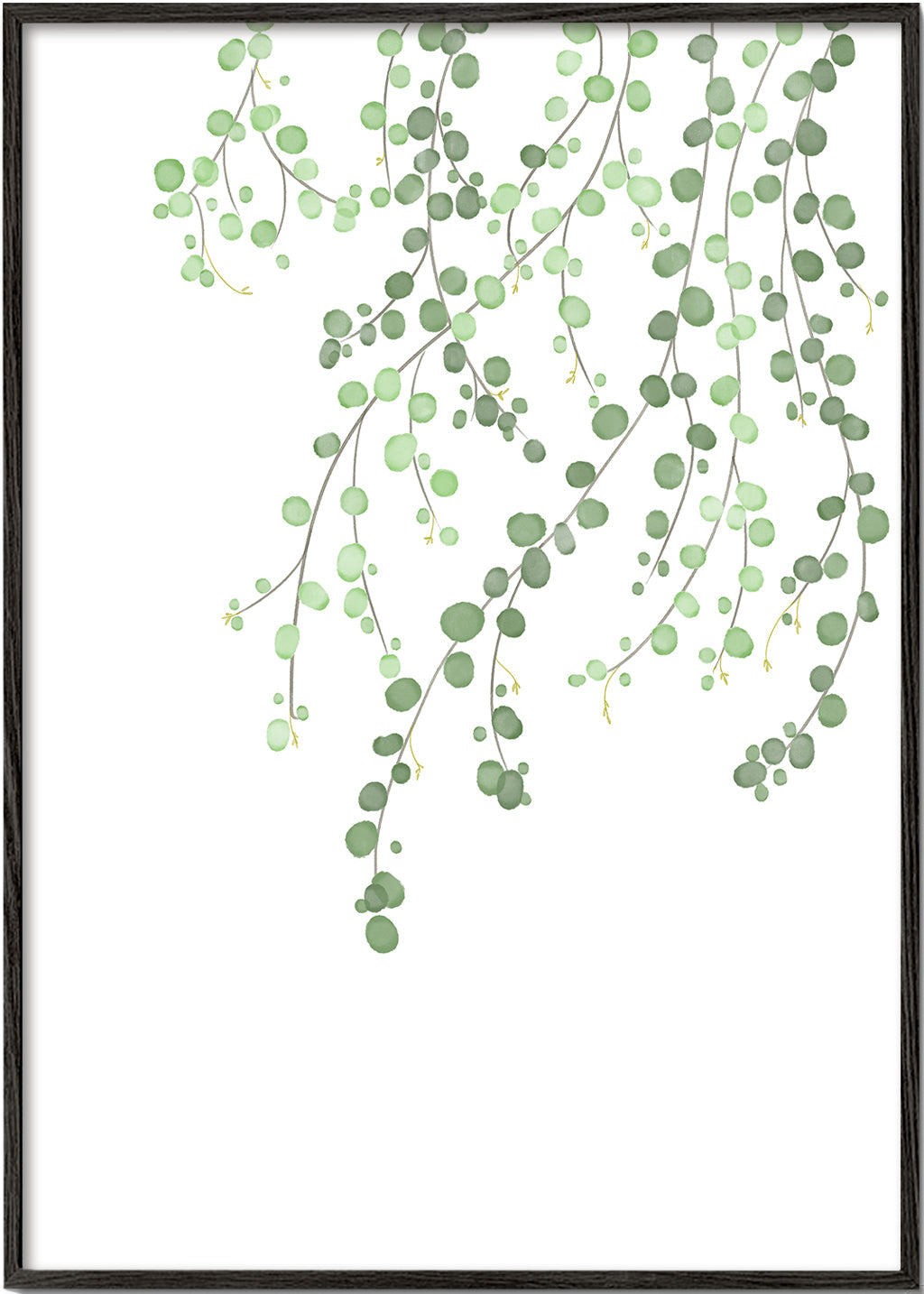 Botanisk plakat hængende grene