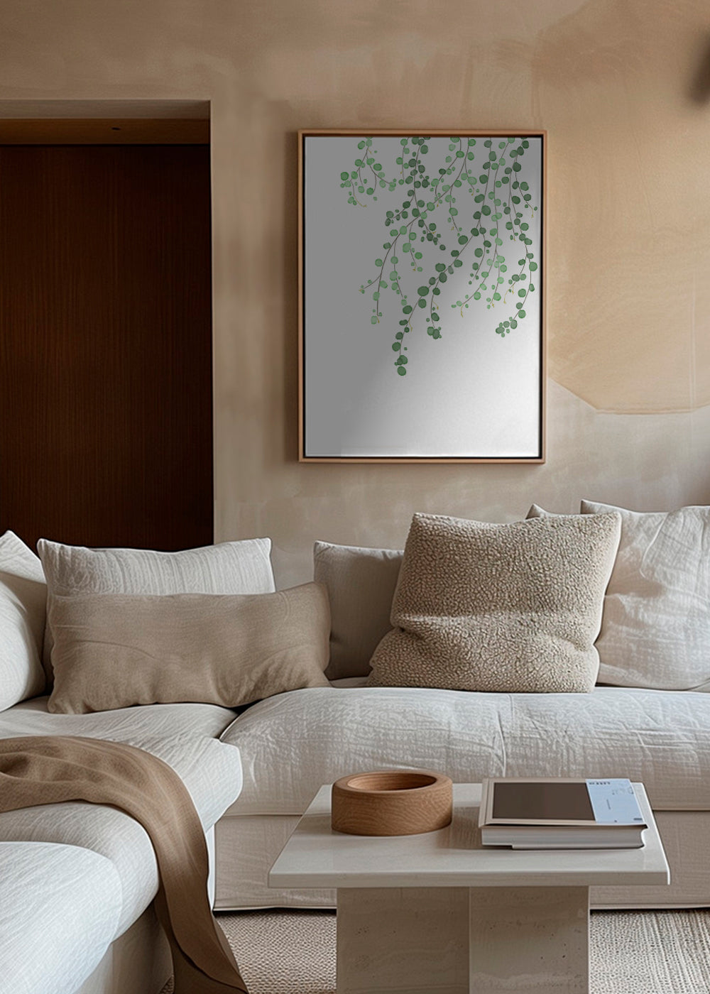 Botanisk plakat hængende grene