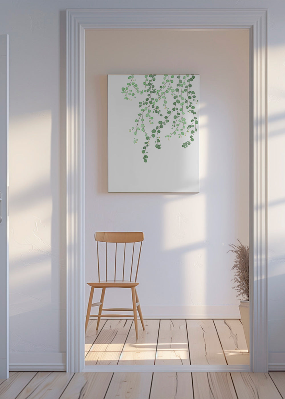 Botanisk plakat hængende grene